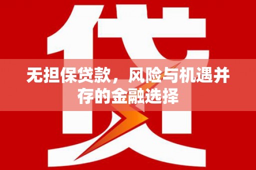 东宝无担保贷款，风险与机遇并存的金融选择