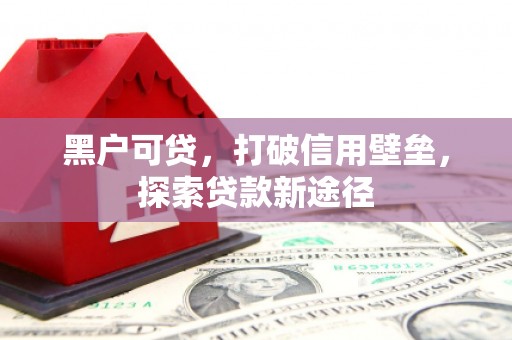 东宝黑户可贷，打破信用壁垒，探索贷款新途径