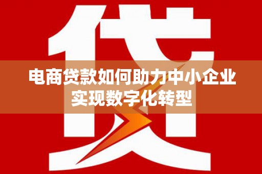东宝电商贷款如何助力中小企业实现数字化转型