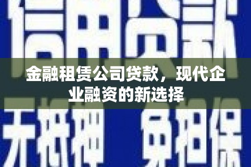 东宝金融租赁公司贷款，现代企业融资的新选择