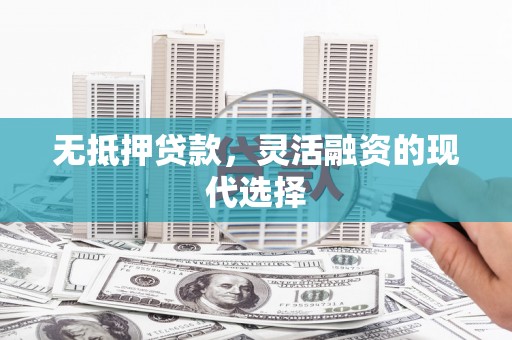 东宝无抵押贷款，灵活融资的现代选择