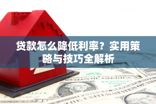 东宝贷款怎么降低利率？实用策略与技巧全解析